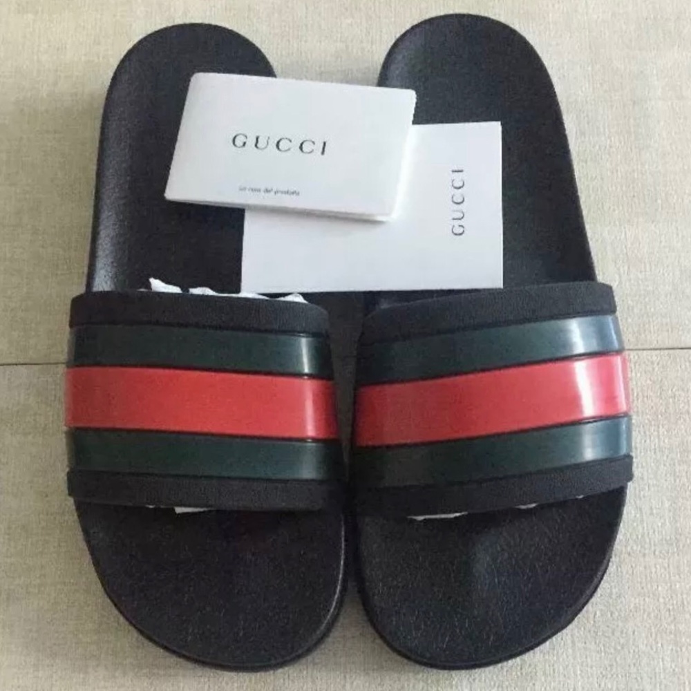 🚫SOLD🚫New MEN’S Gucci Logo Slides EU 42, US 8.5 - Picture 4 of 8